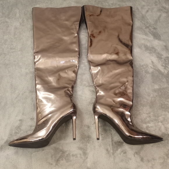 INC International Concepts Shoes - I.n.c. Women's Metallic Knee-High Stiletto Boots Size  9M